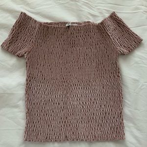 Urban Outfitters off the shoulder velvet top